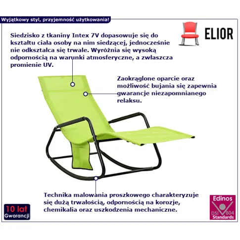 Baltoro jasnozielony leżak