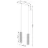 wymiary lampy zlota D297
