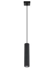 Czarna pojedyńcza sufitowa lampa wisząca - D296-Avium w sklepie Edinos.pl