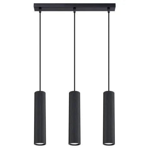 czarna potrójna lampa D298 Buenis