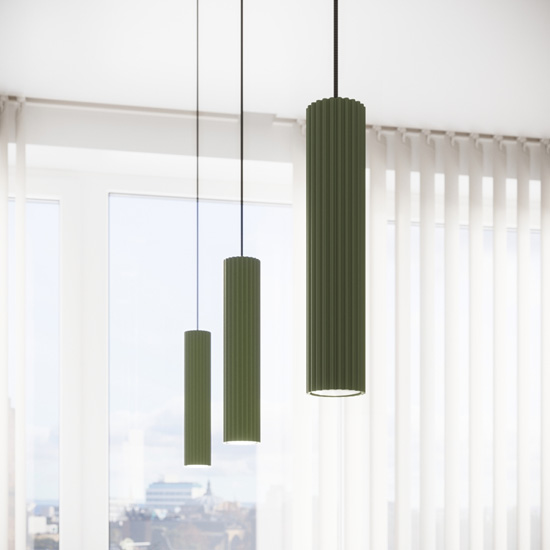 zielona lampa sufitowa-Buenis D298