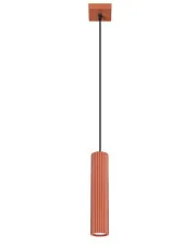 Nowoczesna czerwona pojedyńcza lampa wisząca - D296-Avium w sklepie Edinos.pl