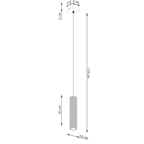 wymiary lampy czerwonej Buenis D296