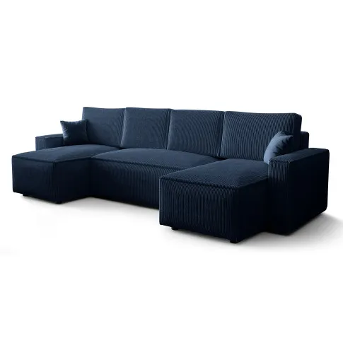 Granatowy nowoczesny narożnik Kamea