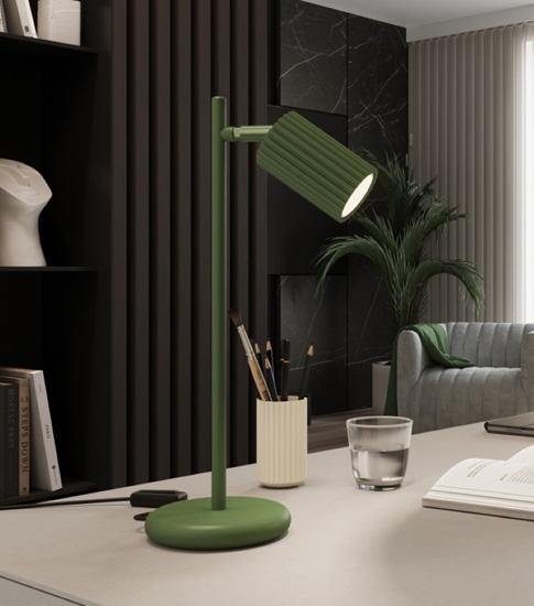 zielona lampka na biurko D300