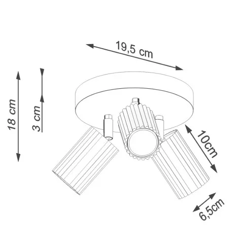 wymiary bezowego plafonu D301 Avium