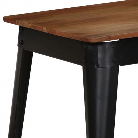 Szczegółowe zdjęcie nr 6 produktu Stół z drewna akacjowego Unixo 2X – brązowy 