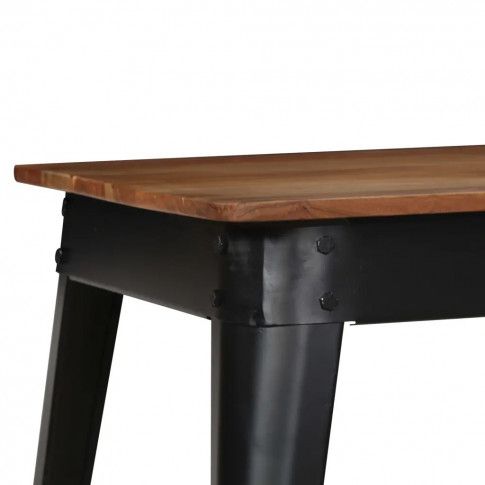 Szczegółowe zdjęcie nr 10 produktu Stół z drewna akacjowego Unixo 2X – brązowy 