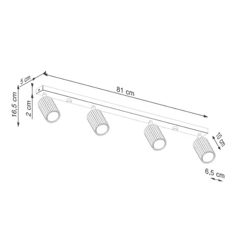 wymiary stylowej lampy D303 Avium