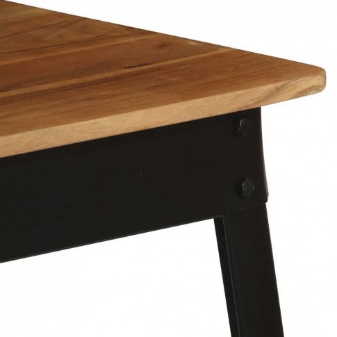 Szczegółowe zdjęcie nr 10 produktu Stół z litego drewna akacjowego Unixo – brązowy 