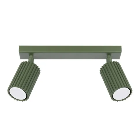 zielona karbowana lampa do salonu D305