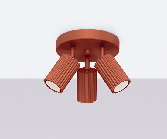 czerwona lampa sufitowa-Avium 301