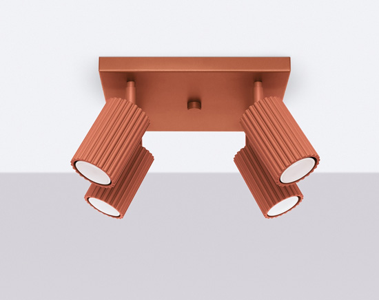 czerwona lampa sufitowa-Avium 302