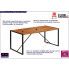 Fotografia Industrialny stół z akacji 90x180 - Veriz 2X  z kategorii Stoły drewniane