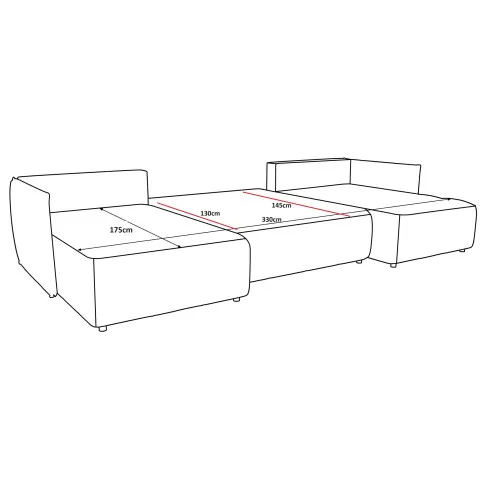 Wymiary rozłożonego narożnika Imprexi