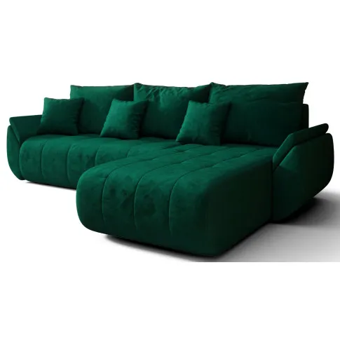 Zielony narożnik welurowy do salonu Ikto