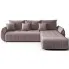 Welurowa kanapa narożna z funkcją spania Ikto wrzosowa