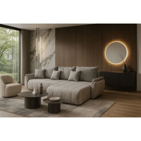 Przykładowa aranżacja z wykorzystaniem jasnoszarego narożnika Ikto