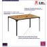 Fotografia Stół w stylu industrialnym ze stali i drewna Kartes 2X – brązowy  z kategorii Stoły drewniane