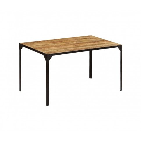 Zdjęcie produktu Stół w stylu industrialnym ze stali i drewna Kartes 2X – brązowy .
