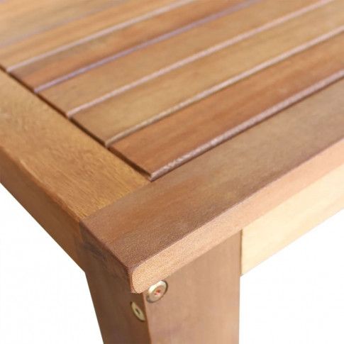 Szczegółowe zdjęcie nr 5 produktu Wysoki stolik barowy drewniany Piles 2X – brązowy 
