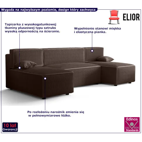 Brązowy narożnik w kształcie U Zarella