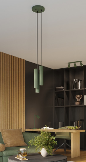 lampa sufitowa Avium D299 zielona