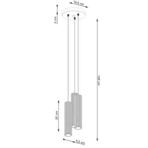 wymiary lampy salonowej D299 Avium