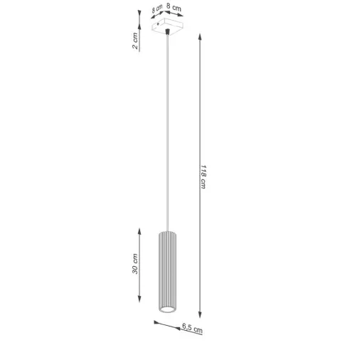 wymiary lampy bezowej D301 Avium