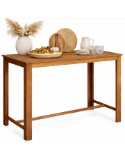 Stolik barowy drewniany Gavin 4X – brązowy w sklepie Edinos.pl