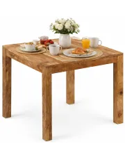 Brązowy mały stół z drewna mango - Prinis w sklepie Edinos.pl