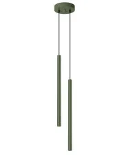 Oliwkowa podwójna lampa w minimalistycznym stylu - M085-Natilo w sklepie Edinos.pl