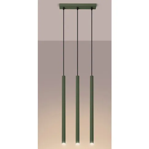 zielona potrójna lampa wiszaca M086 Natilo