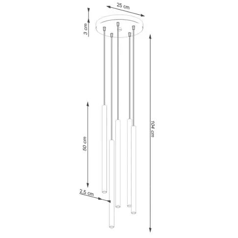wymiary wiszace lampy bezowej M088