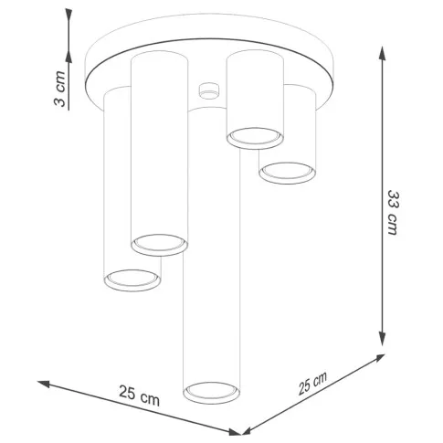 wymiary lampy wiszacej M093 Buenis
