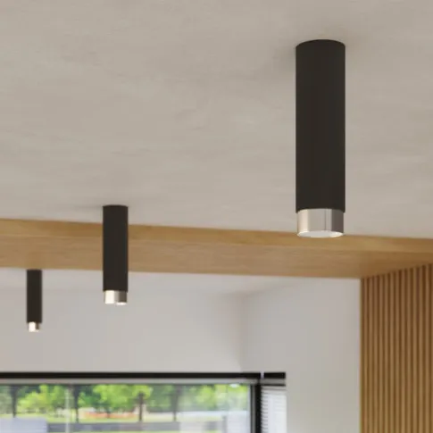 stylowa czarna lampa sufitowa m094