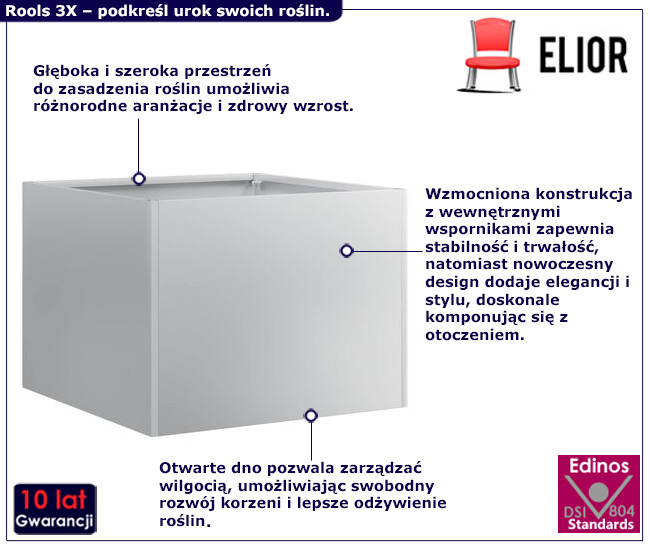 Donica na taras stalowa Bergan 3X
