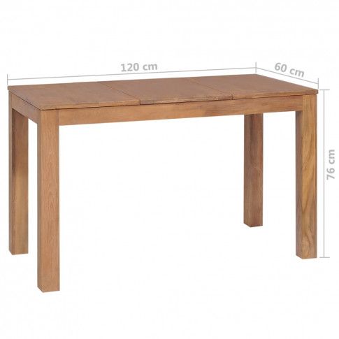 Szczegółowe zdjęcie nr 7 produktu Stół z drewna tekowego Margos 2X – brązowy 