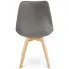 Szczegółowe zdjęcie nr 7 produktu Szare krzesło kuchenne skandynawskie - Della