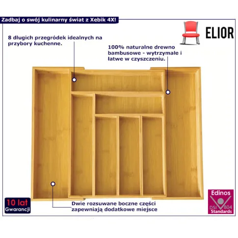 Fotografia Bambusowy wkład do szuflady - Vaso 4X z kategorii Pranie i sprzątanie