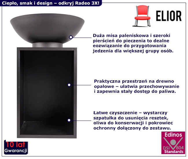 Kominek ogrodowy Zizi 3X