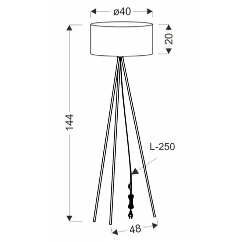 wymiary bezowej lampy M096 Sontu