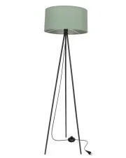 Miętowa lampa stojaca abażurowa - M096-Sontu w sklepie Edinos.pl