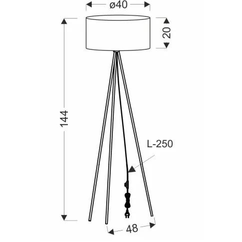 wymiary stylowej lampy M096 Sontu