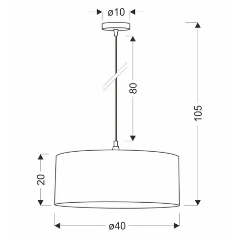 wymiary stylowej lampy M097 Sontu