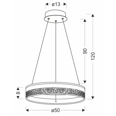 wymiary lampy sufitowej Lutoni M099