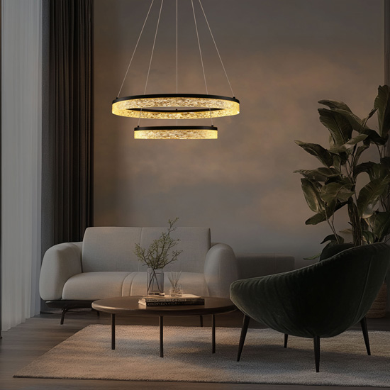 Lampa wiszaca do salonu M100 zlota