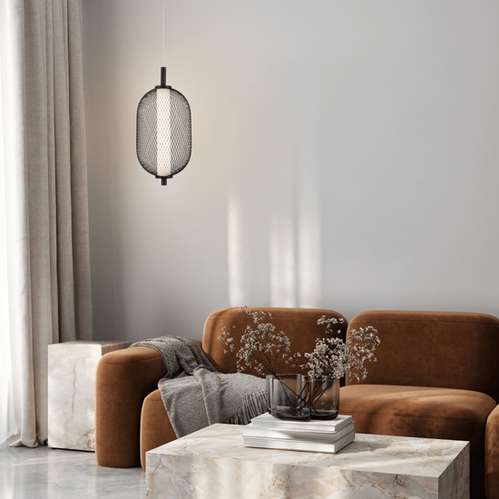 wizualizacja lampy wiszacej do salonu M103