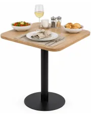 Kwadratowy barowy stolik jasny brąz + czarny - Piogi 4X w sklepie Edinos.pl