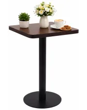 Nowoczesny barowy stolik ciemny brąz + czarny - Piogi 4X w sklepie Edinos.pl